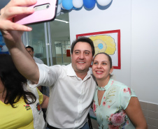  O governador Carlos Massa Ratinho Junior também inaugurou nesta quinta-feira (16) o CMEI José Prestes Neto, no Jardim Alvorada, em Maringá. O prédio de 3 mil metros quadrados tem capacidade para até 500 alunos do berçário ao 5° ano.Foto Rodrigo Felix Leal/ANPr