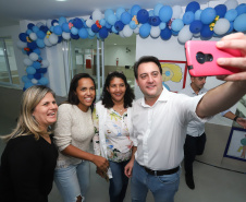  O governador Carlos Massa Ratinho Junior também inaugurou nesta quinta-feira (16) o CMEI José Prestes Neto, no Jardim Alvorada, em Maringá. O prédio de 3 mil metros quadrados tem capacidade para até 500 alunos do berçário ao 5° ano.Foto Rodrigo Felix Leal/ANPr