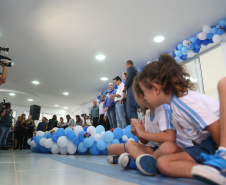  O governador Carlos Massa Ratinho Junior também inaugurou nesta quinta-feira (16) o CMEI José Prestes Neto, no Jardim Alvorada, em Maringá. O prédio de 3 mil metros quadrados tem capacidade para até 500 alunos do berçário ao 5° ano.Foto Gilson Abreu/ANPr