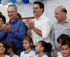  O governador Carlos Massa Ratinho Junior também inaugurou nesta quinta-feira (16) o CMEI José Prestes Neto, no Jardim Alvorada, em Maringá. O prédio de 3 mil metros quadrados tem capacidade para até 500 alunos do berçário ao 5° ano.Foto Gilson Abreu/ANPr