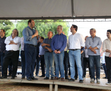 Moradores do Jardim Novo Oásis, em Maringá (Noroeste), ganharam nesta quinta-feira (16) um novo espaço de lazer. O governador Carlos Massa Ratinho Junior e o prefeito Ulisses Maia inauguraram a primeira de 30 unidade no município do programa Meu Campinho. Com 1,5 mil metros quadrados e investimento total de cerca de R$ 400 mil, o local conta com diversos aparelhos de lazer para pessoas de todas as idades. Maringá, 16/05/2019Foto: José Fernando Ogura/ANPr