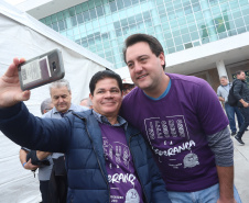 O governador Carlos Massa Ratinho Junior participou neste sábado (18), em Curitiba, da 25ª Marcha para Jesus, evento que reuniu cerca de 200 mil pessoas, de acordo com a organização. Foto: Rodrigo Felix Leal/ANPr
