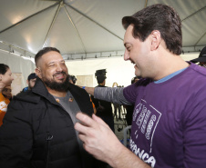 O governador Carlos Massa Ratinho Junior participa da Marcha para Jesus.Curitiba, 18-05-19Foto: Arnaldo Alves 