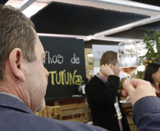 Um plano estratégico para fortalecimento e ampliação da cadeia da vitivinicultura no Paraná será elaborado em 30 dias. A medida foi definida neste sábado (18) em reunião entre o secretário da Agricultura e do Abastecimento, Norberto Ortigara, e produtores do setor. O encontro aconteceu durante o Festival Vinopar do Vinho Paranaense, no salão de eventos do Museu Oscar Niemeyer (MON), em Curitiba.18-05-19.Foto: Arnaldo Alves / ANPr