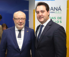 Programa de concessões na área da infraestrutura, projetos de parcerias público-privadas e um ambiente propício para negócios tornam o Paraná o Estado atrativo para investidores. A avaliação é do governador Carlos Massa Ratinho Junior, que abriu nesta terça-feira (21) a segunda edição do Paraná Day.Foto: Rodrigo Felix Leal/ANPr