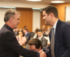 Programa de concessões na área da infraestrutura, projetos de parcerias público-privadas e um ambiente propício para negócios tornam o Paraná o Estado atrativo para investidores. A avaliação é do governador Carlos Massa Ratinho Junior, que abriu nesta terça-feira (21) a segunda edição do Paraná Day.Foto: Rodrigo Felix Leal/ANPr