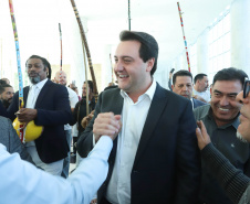 O governador Carlos Massa Ratinho Junior disse nesta quarta-feira (22), no lançamento oficial da Superintendência Geral de Diálogo e Interação Social (Sudis), que o Governo do Paraná está aberto ao diálogo e vai trabalhar diariamente para atender as demandas de todos os setores da sociedade, principalmente dos mais necessitados, em respeito ao compromisso com a construção de um Estado moderno e protetivo.Foto: Rodrigo Felix Leal/ANPr
