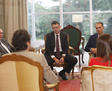 Reunião com representantes da Microsoft.  Eduardo Bekin, presidente da Agência Paraná de Desenvolvimento.Curitiba, 22-05-19.Foto: Arnaldo Alves / ANPr.