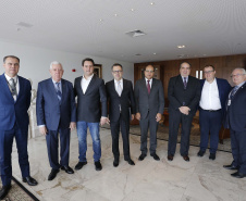 O governador Carlos Massa Ratinho Junior recebeu em seu gabinete o presidente da Assembléia de Deus, pastor Wagner Tadeu dos Santos Gaby e sua diretoria.Curitiba, 22-05-19Foto: Arnaldo Alves / ANPr
