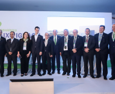 A Usina Hidrelétrica Baixo Iguaçu, último aproveitamento energético do Rio Iguaçu, foi inaugurada nesta quinta-feira (23) em Capanema, no Sudoeste do Estado. O empreendimento foi construído por um consórcio formado pela Copel e a Neonergia e recebeu investimento de R$ 2,3 bilhões. Foto: Rodrigo Felix Leal/ANPr