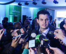 A Usina Hidrelétrica Baixo Iguaçu, último aproveitamento energético do Rio Iguaçu, foi inaugurada nesta quinta-feira (23) em Capanema, no Sudoeste do Estado. O empreendimento foi construído por um consórcio formado pela Copel e a Neonergia e recebeu investimento de R$ 2,3 bilhões. Foto: Rodrigo Felix Leal/ANPr