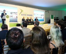 A Usina Hidrelétrica Baixo Iguaçu, último aproveitamento energético do Rio Iguaçu, foi inaugurada nesta quinta-feira (23) em Capanema, no Sudoeste do Estado