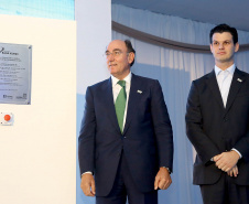 A Usina Hidrelétrica Baixo Iguaçu, último aproveitamento energético do Rio Iguaçu, foi inaugurada nesta quinta-feira (23) em Capanema, no Sudoeste do Estado