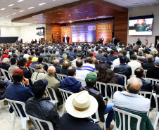O governador Carlos Massa Ratinho Junior e o presidente da Copel, Daniel Pimentel Slaviero, anunciaram nesta sexta-feira (24) os investimentos da Companhia na região Oeste do Paraná para os próximos três anos. Foto: Jaelson Lucas/ANPr