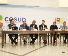 Governador Carlos Massa Ratinho Júnior participa em Gramado, na Serra Gaúcha, da reunião entre governadores, vice-governadores e secretários dos sete Estados que integram o Consórcio de Integração Sul e Sudeste (Cosud) - Gramado, RS, 25/05/2019 - Foto: Rodrigo Félix Leal/ANPr