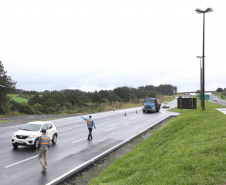 A Secretaria da Fazenda e a Receita Estadual do Paraná realizaram nesta quinta-feira (30) uma operação integrada de fiscalização de mercadorias em trânsito em 35 pontos fixos e 32 pontos móveis do Estado, em uma área de abrangência com 53 municípios. Foto: José Fernando Ogura/ANPr - 30/05/2019