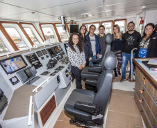 Durante todo o mês de junho, o Porto de Paranaguá vai receber o navio de ensino Ciências do Mar I, da Universidade Federal do Rio Grande do Sul. A embarcação está a serviço dos cursos de Ciências do Mar da Região Sul do Brasil e atenderá alunos do Centro de Estudos do Mar, da Universidade Federal do Paraná (UFPR), e da Universidade Estadual do Oeste do Paraná (Unioeste). Foto: Claudio Neves/APPA
