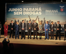 O governador Carlos Massa Ratinho Junior lança nesta terça-feira (04) no  auditório Poty Lazzarotto do Museu Oscar Niemeyer,  a campanha Junho Paraná Sem Drogas. O mês inteiro será dedicado à conscientização e prevenção quanto ao uso de entorpecentes.  Curitiba, 04/06/2019 -Foto: Geraldo Bubniak/ANPr