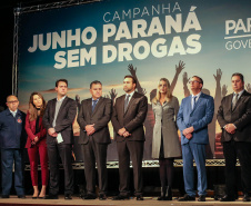 O governador Carlos Massa Ratinho Junior lança nesta terça-feira (04) no  auditório Poty Lazzarotto do Museu Oscar Niemeyer,  a campanha Junho Paraná Sem Drogas. O mês inteiro será dedicado à conscientização e prevenção quanto ao uso de entorpecentes.  Curitiba, 04/06/2019 -Foto: Geraldo Bubniak/ANPr