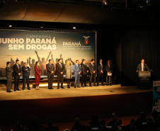 O governador Carlos Massa Ratinho Junior lança nesta terça-feira (04) no  auditório Poty Lazzarotto do Museu Oscar Niemeyer,  a campanha Junho Paraná Sem Drogas. O mês inteiro será dedicado à conscientização e prevenção quanto ao uso de entorpecentes.  Curitiba, 04/06/2019 -Foto: Geraldo Bubniak/ANPr