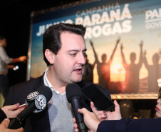 O governador Carlos Massa Ratinho Junior lançou nesta terça-feira (4) a campanha Junho - Paraná sem Drogas, que dedica o mês à ações de conscientização e prevenção ao uso de entorpecentes.   -  Curitiba, 04/06/2019  -  Foto: Rodrigo Felix Leal/ANPr