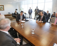 O governador Carlos Massa Ratinho Junior libera recursos para bolsas de pesquisa e extensão, para pesquisadores das universidades e institutos de pesquisa do Paraná.Curitiba, 04-06-19.Foto: Arnaldo Alves/ANPr
