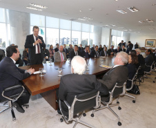 O governador Carlos Massa Ratinho Junior libera recursos para bolsas de pesquisa e extensão, para pesquisadores das universidades e institutos de pesquisa do Paraná.Curitiba, 04-06-19.Foto: Arnaldo Alves/ANPr