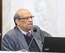 Audiência pública de prestação de contas do governo do Estado do primeiro quadrimestre de 2019 com o secretário de Estado da Fazenda (SEFA), Renê Garcia Júnior no plenário da Assembleia Legislativa do Paraná.   Curitiba, 05/06/2019 -  Foto: Geraldo Bubniak/ANPr