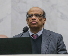 Audiência pública de prestação de contas do governo do Estado do primeiro quadrimestre de 2019 com o secretário de Estado da Fazenda (SEFA), Renê Garcia Júnior no plenário da Assembleia Legislativa do Paraná.   Curitiba, 05/06/2019 -  Foto: Geraldo Bubniak/ANPr