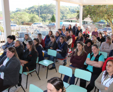 O município de Agudos do Sul, localizado na Região Metropolitana de Curitiba, recebeu nesta sexta-feira (07/06), a primeira ação do Programa Criança Feliz no Paraná, na Escola Municipal Miguel Júnior de Souza. A atividade faz parte de uma série de ações sociais que incluem o programa nos municípios.  -  Agudos do Sul, 07/06/2019  -  Foto: Divulgação SEJUF