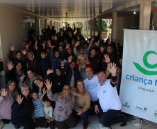 O município de Agudos do Sul, localizado na Região Metropolitana de Curitiba, recebeu nesta sexta-feira (07/06), a primeira ação do Programa Criança Feliz no Paraná, na Escola Municipal Miguel Júnior de Souza. A atividade faz parte de uma série de ações sociais que incluem o programa nos municípios.  -  Agudos do Sul, 07/06/2019  -  Foto: Divulgação SEJUF