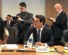 O governador Carlos Massa Ratinho Junior cumpriu agenda em Brasília (DF) nesta terça-feira (11) e participou de diversas reuniões e encontros. Pela manhã, esteve na quinta reunião do Fórum de Governadores.  -  Curitiba, 11/06/2019  -  Foto: Divulgação