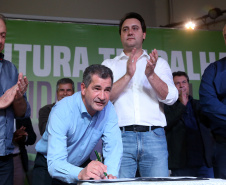 O governador Carlos Massa Ratinho Junior anunciou nesta quinta-feira (13) o investimento de 26.963.670,76 para benefícios à população de São José dos Pinhais, na Região Metropolitana de Curitiba.  -  São José dos Pinhais, 13/06/2019  -  Foto: Gilson Abreu/ANPr