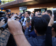 O governador Carlos Massa Ratinho Junior anunciou nesta quinta-feira (13) o investimento de 26.963.670,76 para benefícios à população de São José dos Pinhais, na Região Metropolitana de Curitiba.  -  São José dos Pinhais, 13/06/2019  -  Foto: Gilson Abreu/ANPr