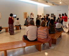 Para este fim de semana, o Museu Oscar Niemeyer (MON) preparou uma oficina dedicada àqueles que têm interesse em aprender a técnica de pintura com tintas naturais.  -  Curitiba, 14/06/2019  -  Foto: Maita Franco/MON