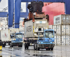 Nesta sexta-feira (14), as operações e manobras de atracação e desatracação de navios nos Portos do Paraná foram intensas. No mesmo ritmo seguem durante todo o final de semana. A previsão da Diretoria de Operações é que o cais público e píeres de Paranaguá sejam 100% ocupados nos próximos dias.Foto: Claudio Neves/Portos do Paraná