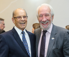 O ex-governador Paulo Pimentel com o vice-governador Darci Piana nesta quinta-feira (27),  em Curitiba, do lançamento do Plano Safra 2019/2020.  Curitiba, 26/06/2019 -  Foto: Geraldo Bubniak/ANPr