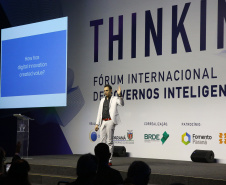 Fórum Internacional de Inovação ThinkinG. Na foto, Dariush Zomorrodi - Canadá  -  Foz do Iguaçu, 27/06/2019  -  Foto: Jaelson Lucas/ANPr