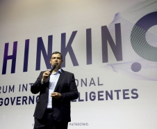 Fórum Internacional de Inovação ThinkinG. Na foto, o presidente da Celepar, Allan Costa  -  Foz do Iguaçu, 28/06/2019  -  Foto: Jaelson Lucas/ANPr