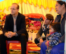 A Superintendência Geral de Diálogo e Interação Social (Sudis) realiza visita técnica em acampamento cigano às margens da BR 376, em Curitiba.  -  Curitiba, 05/07/2019  -  Foto: Nelson Andrade/SUDIS