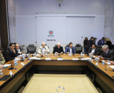 O governador em exercício Darci Piana reunido com o secretariado de Governo.Curitiba, 16-07-19.Foto: Arnaldo Alves / ANPr.