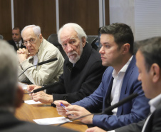 O governador em exercício Darci Piana reunido com o secretariado de Governo.Curitiba, 16-07-19.Foto: Arnaldo Alves / ANPr.