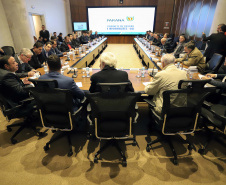 O governador em exercício Darci Piana reunido com o secretariado de Governo.Curitiba, 16-07-19.Foto: Arnaldo Alves / ANPr.
