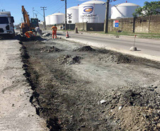 O litoral paranaense conta com R$ 29,3 milhões em obras do Departamento de Estradas de Rodagem do Paraná. O município de Paranaguá concentra os investimentos, com a construção de um viaduto na interseção da BR-277 com Avenida Ayrton Senna e a recuperação da Avenida Bento Rocha. Foto: Divulgação/DER