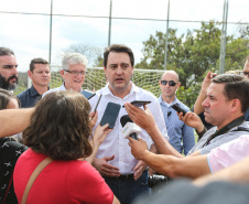 O governador Carlos Massa Ratinho Junior inaugurou nesta sexta-feira (26) em  Ivaiporã, no Vale do Ivaí, a unidade do projeto Meu Campinho implantada no município.   Ivaiporã, 26/07/2019 -Foto: Geraldo Bubniak/ANPr