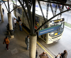 Novas linhas de ônibus, ampliações, reformas, desburocratização e um subsídio que garante preços justos para a população foram as principais iniciativas implementadas pela Coordenação da Região Metropolitana de Curitiba (Comec) nos primeiros sete meses do ano. Os resultados mudam positivamente a vida de cerca de 500 mil pessoas que usam diariamente 900 ônibus, circulando entre 19 municípios e a capital. Terminal de Pinhais. 30/07/2019