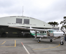 A Casa Militar administra a frota de aeronaves do Estado. Por determinação do governador Carlos Massa Ratinho Junior, elas devem ser usadas pelo Poder Executivo em viagens oficiais, mas também devem atender qualquer emergência médica, missões de busca e salvamento e a central de transplantes de órgãos.Foto: José Fernando Ogura/AEN