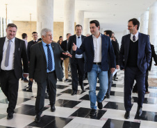 O governador Carlos Massa Ratinho Junior recebe nesta sexta-feira (23), o  ministro da Ciência e Tecnologia, Inovação e Comunicação, Marcos Pontes, no Palácio Iguaçu em Curitiba.  Curitiba, 23/08/2019 -Foto: Geraldo Bubniak/AEN