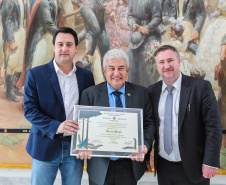 O governador Carlos Massa Ratinho Junior recebe nesta sexta-feira (23), o  ministro da Ciência e Tecnologia, Inovação e Comunicação, Marcos Pontes, no Palácio Iguaçu em Curitiba.  Curitiba, 23/08/2019 -Foto: Geraldo Bubniak/AEN