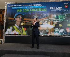 O governador Carlos Massa Ratinho Junior lança nesta segunda-feira (26) o Banco de Projetos, uma iniciativa inovadora para agilizar obras de infraestrutura e de segurança pública no Paraná. Curitiba, 26/08/2019 -Foto: Geraldo Bubniak/AEN